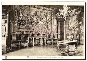 Bild des Verkufers fr Carte Postale Ancienne Pau Chteau Henri IV Salon d'attente zum Verkauf von CPAPHIL