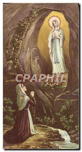 Bild des Verkufers fr Image pieuse Priere A Notre Dame De Lourdes Vierge Sainte zum Verkauf von CPAPHIL