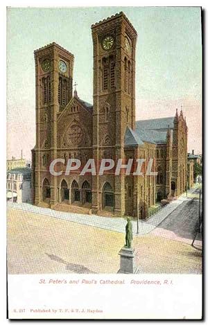 Carte Postale Ancienne St Peter's And Paul's Cathedral Providence R I