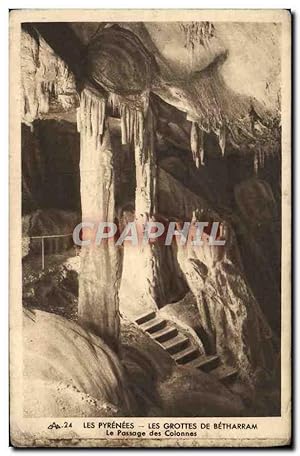 Immagine del venditore per Carte Postale Ancienne Les Pyrenees Les Grottes de Betharram Le Passage des Colonnes venduto da CPAPHIL