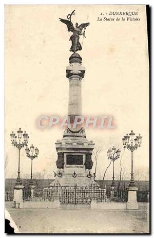 Carte Postale Ancienne Dunkerque La Statue de la Victoire