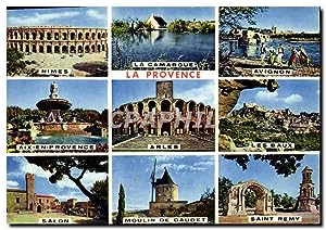 Seller image for Carte Postale Moderne La Provence Nimes Camargue Avignon Aix en Provence Arles Les Baux Salon Moulin de Daudet for sale by CPAPHIL