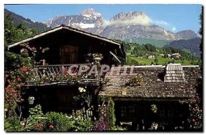 Carte Postale Moderne Chalet Fleuri