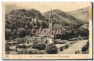 Seller image for Carte Postale Ancienne Lourdes vue Sur Le Cage Et La basilique for sale by CPAPHIL
