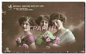 Immagine del venditore per Carte Postale Ancienne Birthday Greeting With My Love Femme venduto da CPAPHIL