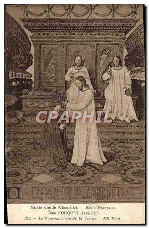 Seller image for Carte Postale Ancienne Musee Conde Chantilly Jean Fouquet La couronnement de la vierge for sale by CPAPHIL