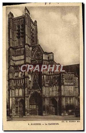 Carte Postale Ancienne Auxerre La Cathédrale