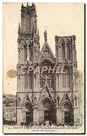 Bild des Verkufers fr Carte Postale Ancienne Nancy Eglise Saint Pierre Saint Stanislas Oeuvre de Vautrin zum Verkauf von CPAPHIL
