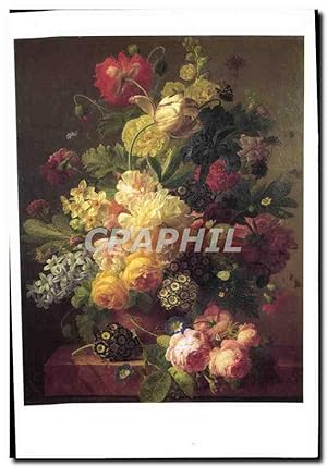 Bild des Verkufers fr Carte Postale Moderne Fleurs Dans Un Vase Pose sur une Console de Marbre Jan Frans Van Dael zum Verkauf von CPAPHIL