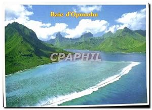 Bild des Verkufers fr Carte Postale Moderne Baie D'Opunohu Aerial View Of Moorea Island zum Verkauf von CPAPHIL