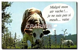 Image du vendeur pour Carte Postale Moderne Malgre Mon air Vache je ne suis pas si Meuh vais Vache mis en vente par CPAPHIL