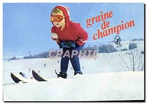 Bild des Verkufers fr Carte Postale Moderne Graine de Champion Ski Enfant zum Verkauf von CPAPHIL