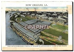 Carte Postale Ancienne New Orleans La Public cotton Warehouses Terminal Of The Board Of Commissio...