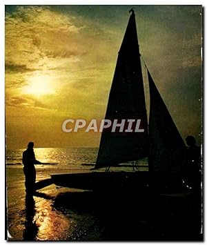 Carte Postale Moderne Coucher de soleil Bateau