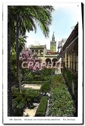 Carte Postale Ancienne Sevilla Alcazar Un rincon de los jardinos