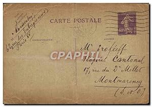 Bild des Verkufers fr Entier Postal Semeuse 40c pour M Trofeef Montmorency zum Verkauf von CPAPHIL