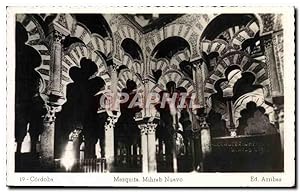 Carte Postale Ancienne Cordoba Mezquita Mihrab Nuevo
