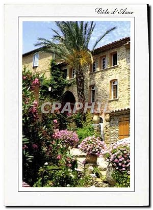 Carte Postale Moderne Un Village Provencal en Fleurs Provence