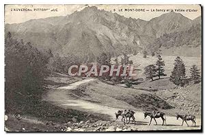Carte Postale Ancienne Le Mont Dore Le Sancy et la vallée d'enfer Anes Mules