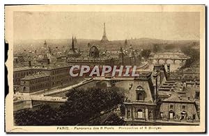 Bild des Verkufers fr Carte Postale Ancienne Paris Panorama des 8 Ponts zum Verkauf von CPAPHIL