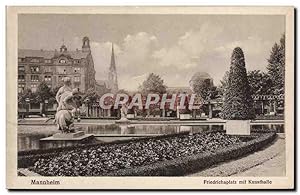 Carte Postale Ancienne Mannheim Friedrichsplatz mit Kunsthalle