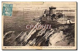 Seller image for Carte Postale Ancienne Saint Jean De Luz Le Fort de Soccoa et les Falaises a marée haute for sale by CPAPHIL