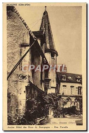 Imagen del vendedor de Carte Postale Ancienne Beaune Ancien Htel Des Ducs de Bourgogne Rue Paradis a la venta por CPAPHIL