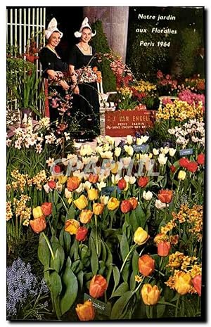 Bild des Verkufers fr Carte Postale Moderne Notre Jardin Aux Floralies Paris 1964 Fleurs Folklore zum Verkauf von CPAPHIL