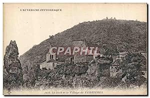 Carte Postale Ancienne L'Auvergne Pittoresque Le Dick et le village de Verrieres