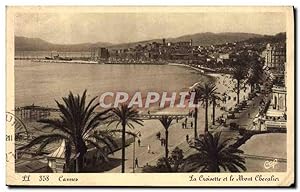 Bild des Verkufers fr Carte Postale Ancienne Cannes La Croisette et le mont Chevalier zum Verkauf von CPAPHIL