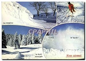 Carte Postale Moderne L'Hiver Dans Les Cevennes Ski