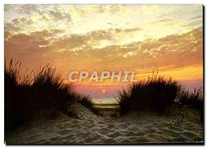 Bild des Verkufers fr Carte Postale Moderne Sur Les Cotes De France Coucher De Soleil Sur Les Dunes zum Verkauf von CPAPHIL