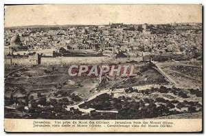 Carte Postale Ancienne Jerusalem vue prise du Mont des Oliviers