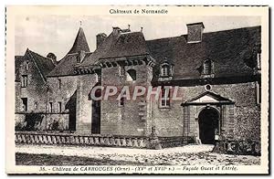 Carte Postale Ancienne Château De Carrouges Face Ouest Entrée