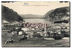 Carte Postale Ancienne Nantua vue générale et le Lac Vaches