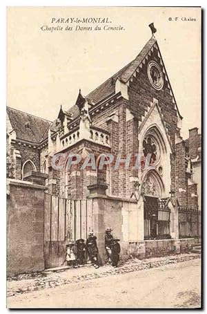 Carte Postale Ancienne Paray le Monial Chapelle des Dames du Cenacle Enfants