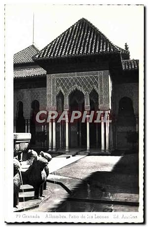 Carte Postale Ancienne Granada Alhambra Patio de Lcs Leones Ed Ambas
