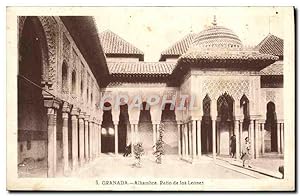 Carte Postale Ancienne Granada Alhambra Patio de los Leones