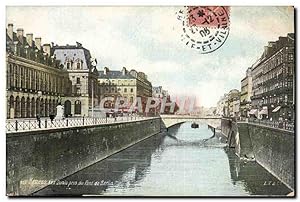 Carte Postale Ancienne Rennes Les Quais Pris du pont de Berlin