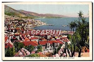 Image du vendeur pour Carte Postale Ancienne Monte Carlo vue gnrale Prise du Jardin exotique Cactus mis en vente par CPAPHIL