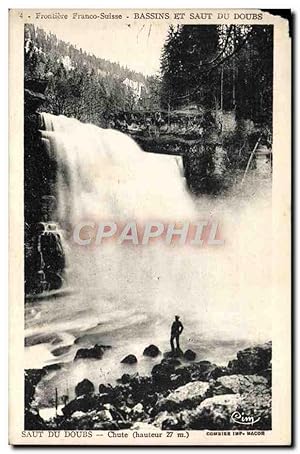 Carte Postale Ancienne Saut du Doubs Chute