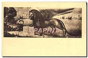 Bild des Verkufers fr Carte Postale Ancienne Venezia Palozzo Ducale Leone del Carpaccio Lion zum Verkauf von CPAPHIL