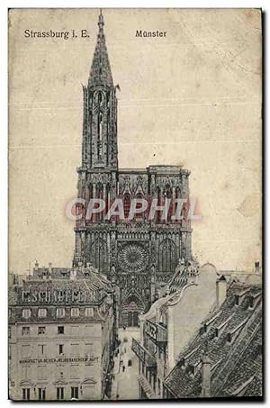 Bild des Verkufers fr Carte Postale Ancienne Strassburg Munster zum Verkauf von CPAPHIL