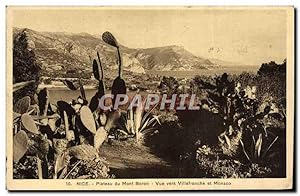 Image du vendeur pour Carte Postale Ancienne Nice Plateau du Mont Boron vue vers Villefranche et Monaco Cactus mis en vente par CPAPHIL