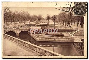 Carte Postale Ancienne Nimes Jardin de la Fontaine