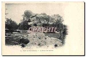 Carte Postale Ancienne forêt De Fontainebleau Le Sphinx des Druides