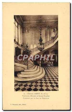 Image du vendeur pour Carte Postale Ancienne Chteau d'Anet Vestibule d'entre et grand escalier Duc de Vendome mis en vente par CPAPHIL