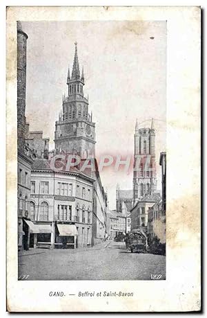 Carte Postale Ancienne Gand Beffroi Et Saint Bavon