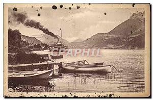 Bild des Verkufers fr Carte Postale Ancienne Annecy Le Lac Embarcadere De Lathule zum Verkauf von CPAPHIL