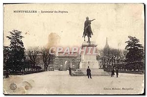 Carte Postale Ancienne Montpellier Intérieur du Peyrou